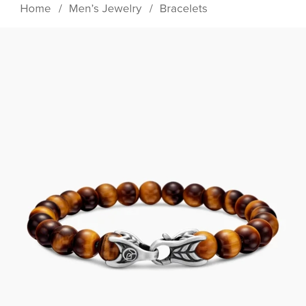 David Yurman Tigers Eye Spirtual Braclet